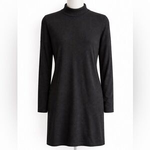 Anthropologie Vanessa V. Black Metallic Knit Sweater Dress Keyhole Back Large